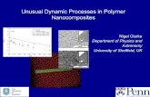 Unusual Dynamic Processes in Polymer Nanocomposites · Unusual Dynamic Processes in Polymer Nanocomposites Nigel Clarke Department of Physics and Astronomy University of Sheffield,