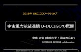 宇宙重力波望遠鏡 B-DECIGO...宇宙重力波望遠鏡B-DECIGO 2018年DECIGOワークショップ (2018年11月01日, 名古屋大学 東山キャンパス, 愛知) ・B-DECIGO