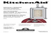 RAVIOLI MAKER ATTACHMENT ACCESSOIRE …...Stand Mixer Attachment Safety When using electrical. appliances, basic safety precautions should always be followed including the following: