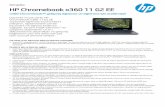 HP Chromebook x360 11 G2 EEVe r i s a y fa s ı HP Chromebook x360 11 G2 EE x360 Chromebook gelişmiş öğretme ve öğrenme için üretilmiştir Dayanıklı ve çok yönlü HP Chromebook