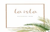 LA ISLA - RESTAURANT MENU - La Isla Beach Bar Restaurant · Χούµους µε αγνό ελαιόλαδο, αβοκάντο και λεµόνι Хумус с натуральным