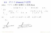 2.5 ガウス (Gauss) の法則tanaka/emIge/2010/...Minoru TANAKA (Osaka Univ.) 2.5.2 ガウスの法則(積分形) • 流束の考え方を電場にも当てはめてみる． (実際には何も流れていないけれども．•