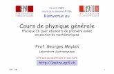 Laboratoire d’astrophysique · 2009-04-21 · EPFL - GM 1 Cours de physique générale Physique II pour étudiants de première année en section de mathématiques Prof. Georges