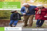 A Healthy Weight for Ireland · A ealthy eight for reland Obesity Policy and Action Plan 2016 - 2025 3 Foreword by Simon Harris, T.D Minister for Health Overweight and obesity are