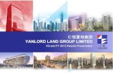 YLG - Presentation - FY2015 v3 · YANLORD LAND GROUP LIMITED 4Q and FY 2015 Results Presentation. 2 ... pre-sale accumulation in FY 2015. Pre-sales of properties and car parks rose