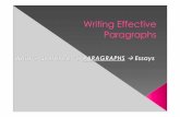 Writing Effective Paragraphs - professorfulton.weebly.comprofessorfultonenglish.weebly.com/uploads/2/2/8/4/...- write 4 paragraphs - each of your paragraphs will be an example of 1