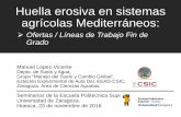 Huella erosiva en sistemas agrícolas Mediterráneos · Conservación y Mejora del Suelo y Agua en Agro-ecosistemas Mediterráneos CIENTÍFICO: Cálculo de la huella erosiva a través