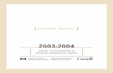 Rapport annuel 2003 - 2004 · [ RAPPORT ANNUEL] 2003-2004 CONSEIL DE RECHERCHES EN SCIENCES HUMAINES DU CANADA. Publié par Le Conseil de recherches en sciences humaines du Canada