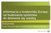 Informacja o środowisku Europy od budowania systemów do ... · WSPÓŁTWORZENIE, DZIELENIE SIĘ I WYKORZYSTYWANIE WIEDZY Baza wiedzy Kraje członkowskie/ Eionet Państwa członkowskie