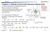 Chapter 4 Attitude Control with Reaction Wheels (2/2)...Pitch Axis Momentum Wheel with Large Momentum Unloading Thrusters Yaw Axis Earth Sensor Pitch Axis Roll Axis Yaw Reaction Wheel