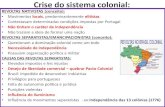 Crise do sistema colonial - Portal do Alunoportal.colegioplaneta.com.br/wp-content/uploads/... · • Movimentos separatistas republicanos (Ex.: Conjuração Mineira e Baiana) •