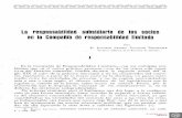 La responsabilidad subsidiaria de los socios en la ... 3 La... · responsabilidad limitada y nuestro Código de comercio». Barcelona, 1919.—VALLS DE GOMIS «La sociedad mercantil