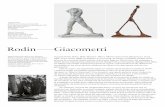 Rodin — Giacometti · 2020-06-17 · Rodin — Giacometti Auguste Rodin (París, 1840 - Meudon, 1917) y Alberto Giacometti (Borgonovo, Suiza, 1901 - Coira, Suiza, 1966) no llegaron