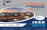 2ND IEEE MIDDLE EAST & NORTH AFRICA · 2019-10-14 · 2 3 Welcome to IEEE MENACOMM 2019 The 2019 IEEE Middle East & North Africa COMMunications Conference (MENACOMM 2019) will be
