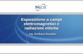 Esposizione a campi elettromagnetici e radiazioni ottiche€¦ · L’individuazione dei rischi legati all’esposizione ai campi elettromagnetici parte dall’analisi del quadro