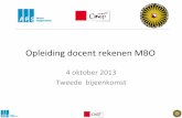 Opleiding)docentrekenen)MBO) - Universiteit Utrecht...2013/10/04  · Vlakke)en)ruimtelijke)ﬁguren) • Eigenschappen van en relaties tussen figuren. (2D en 3D, hoekbegrip, loodrecht,