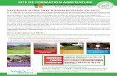 SITE DE FORMATION AGRI’NATURE · En lui affectant le montant de votre taxe d’apprentissage, le Site de Formation Agri’Nature de Montmorillon vous propose de devenir entreprise