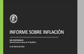INFORME SOBRE INFLACIÓN · 2019-02-15 · Fuente: DANE. Cálculos del Banco de la República. Inflación anual al consumidor e inflación sin alimentos (Porcentaje) 8,97 3,15 6,31
