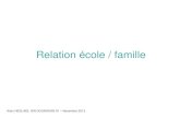 Relation école / famille · Brochure ministérielle « Pour un dialogue réussi enseignant-parent et parent-enseignant » (Eduscol) Brochure ministérielle : « L'exercice de l'autorité