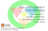 GEL 1001 Design I (méthodologie)wcours.gel.ulaval.ca/2018/h/GEL1001/default..." GLO-2004 Génie logiciel orienté objet " IFT-2004 Modèles et langages des bases de données " GLO-2003