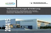 CSR-2014 DE - Marbach · Prolog Corporate Social Responsibility (CSR) – zu Deutsch: die gesellschaftliche Verantwortungs-übernahme durch Unternehmen – ist ein viel diskutiertes