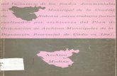 Axchtvo - Dipucadiz · 2019-04-11 · La historia del Archivo Municipal de Medina Sidonia ... "Medina Sidonia, Arte, Historia y Urbanismo", en un primer mo ... Provisiones, Órdenes