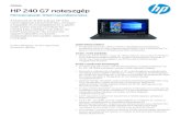 HP 240 G7 noteszgép3,9 GHz, 6 MB L3 g yorsítótár, 4 mag); Intel® Pentium® Silver3 N5000 Intel® UHD Graphics 605 grafikus vezérlővel (1,1 GHz-es alapfrekvencia, akár 2,7 GHz-es