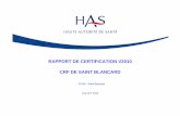 RAPPORT DE CERTIFICATION V2010 CRF DE SAINT BLANCARD V2010 CRF Saint... · 2012-11-08 · Le rapport dont vous disposez présente les résultats de la procédure de certification