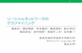 ソーシャルネットワークの グラフマイニング[Shiokawa 2015] Hiroaki Shiokawa, Yasuhiro Fujiwara, Makoto Onizuka: SCAN++: Efficient Algorithm for Finding Clusters,