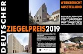 Werkbericht | Prof. Ralf Pasel | CODE ZIEGELPREIS2019 · Werkbericht | Prof. Ralf Pasel | CODE Mi 08.01.2020 | 18 Uhr | Empore_Forum TU Berlin | Institut für Architektur Ausstellung