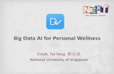 Big Data AI for Personal Wellness · Recognize a dish photo through deep learning tech. Analysis report. Analyze calories/nutrition/GI from photo. Generate dietary health report.
