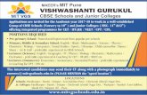 MAEER's MIT Pune's Vishwashanti Gurukul school, Kothrudmitschools.edu.in/doc/careers.pdfMIT Pune VISHWASHANTI GURUKUL MITVGS CBSE Schools and Junior Colleges Applications are invited