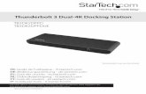 Thunderbolt 3 Dual-4K Docking Station€¦ · This docking station supports DP alt mode, which means a DisplayPort video signal can be transferred over a USB-C cable. Thunderbolt