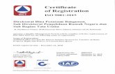 Certificate of Registration - ISCT.pdf · Certificate of Registration ISO 9001:2015 Direktorat Bina Penataan Bangunan, Sub Direktorat Pengelolaan Rumah Negara dan Sub Bagian Tata