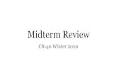 Midterm Revie · 2020-02-07 · Weaker consistency models Atomics, lock-free data structures, read-copy update, MCS spinlock, futex X-Y fence operations of type X sequenced before