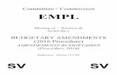 Committee / Commission EMPL€¦ · Committee / Commission EMPL Meeting of / Réunion du 03/09/2015 BUDGETARY AMENDMENTS (2016 Procedure) AMENDEMENTS BUDGÉTAIRES (Procédure 2016)