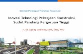 Inovasi Teknologi Pekerjaan Konstruksi Sudut Pandang Perguruan … · 2019-04-13 · Oktober 2016 •Pelatihan Manajemen Pusat Inovasi 3 Nopember 2016 •Ko-inkubasi Tenant 9 Nopmeber