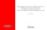 Management by Objectives e Relazioni Industriali: dalla ...€¦ · Le relazioni industriali in Ducati Motor Holding ..... 97 2.3.1. Il sistema di relazioni ... ganizzativa dell’intera