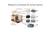 Magmas e formação de rochas ígneas - ULisboa · na origem das diversas rochas ígneas, designam-se por fracções magmáticas Ortomagmas –origem muito profunda (manto superior,