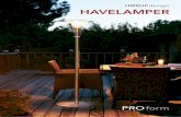 Havelamper - PROform · Lamper laves i kobber på bestilling – ring for tilbud. 0 volt halogenlamper i eksklusivt design Varenumre: HL-XL450 Lampe til stolpe eller halvmur, rustfrit