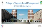 College of International Management...international mutual understanding, and the future shape of the Asia Pacific region, the mission of the College of International Management (APM)