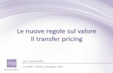 Le nuove regole sul valore Il transfer pricing...2016/06/20  · un momento successivo alle importazioni, un contratto di transfer pricing, avente efficacia retroattiva, con la casa