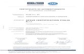 Certificazioni Ispezioni e Validazioni a Brescia | Apave ... · Accreditation Certificate 012G REV. 07 DIPARTIMENTO CERTIFICAZIONE E ISPEZIONE APAVE CERTIFICATION ITALIA SEDE PRINCIPALE/HEADQUARTER: