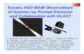 Suzaku HXD-WAM Observations of Gamma-ray Prompt Emission ... · HXD-WAM BAT LAD Energy range 50 – 5000 15 – 150 20 – 2000 (keV) Energy resolution 30% **% 20% ( @662keV) Effective