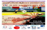 Championnat de France Universitaire de Judo 2 CFU JUD… · 2/10 Championnat de France Universitaire de Judo 2ème Division Coupe de France Universitaire des Ceintures de couleurs