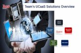 Team s UCaaS Solutions Overview · Customer 2 Customer 1 Aggregated Services Cloud Services and Webex Customer 1 Softswitch/ SBC UC Service Activation Service Assurance Dedicated