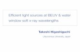 Efﬁcient light sources at BEUV & water window soft x-ray ... · Taisuke Miura, Akira Endo Chihiro Suzuki Kentaro Tomita, Daisuke Nakamura, Akihiko Takahashi, Tatsuo Okada Masaharu