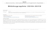 « Astronomie, Astrophysique et Ingénierie Spatiale · - 5 - M2R « Astronomie, Astrophysique et Ingénierie Spatiale » : bibliographie 2018-2019 Biblio-OBSPM - section de Paris