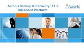 Acronis Backup & Recovery 11.5 Advanced Platform · [자료 : Acronis ’Global Disaster Recovery Index 2012’] 자료 (중복응답) ‘인재’에 따른 시스템 다운타임