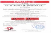 Acasa - BlueSpace TEHCNOLOGY · Validitatea acestui certificat poate fi verificatä accesând sectiunea de "verificä certificat", prezentä pe website-ul nostru la adresa folosind